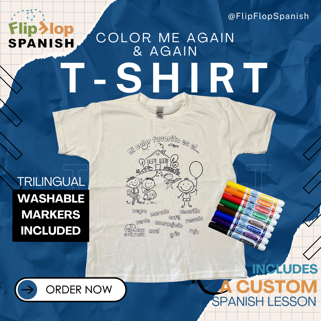 Color Me Spanish T-Shirt + Markers